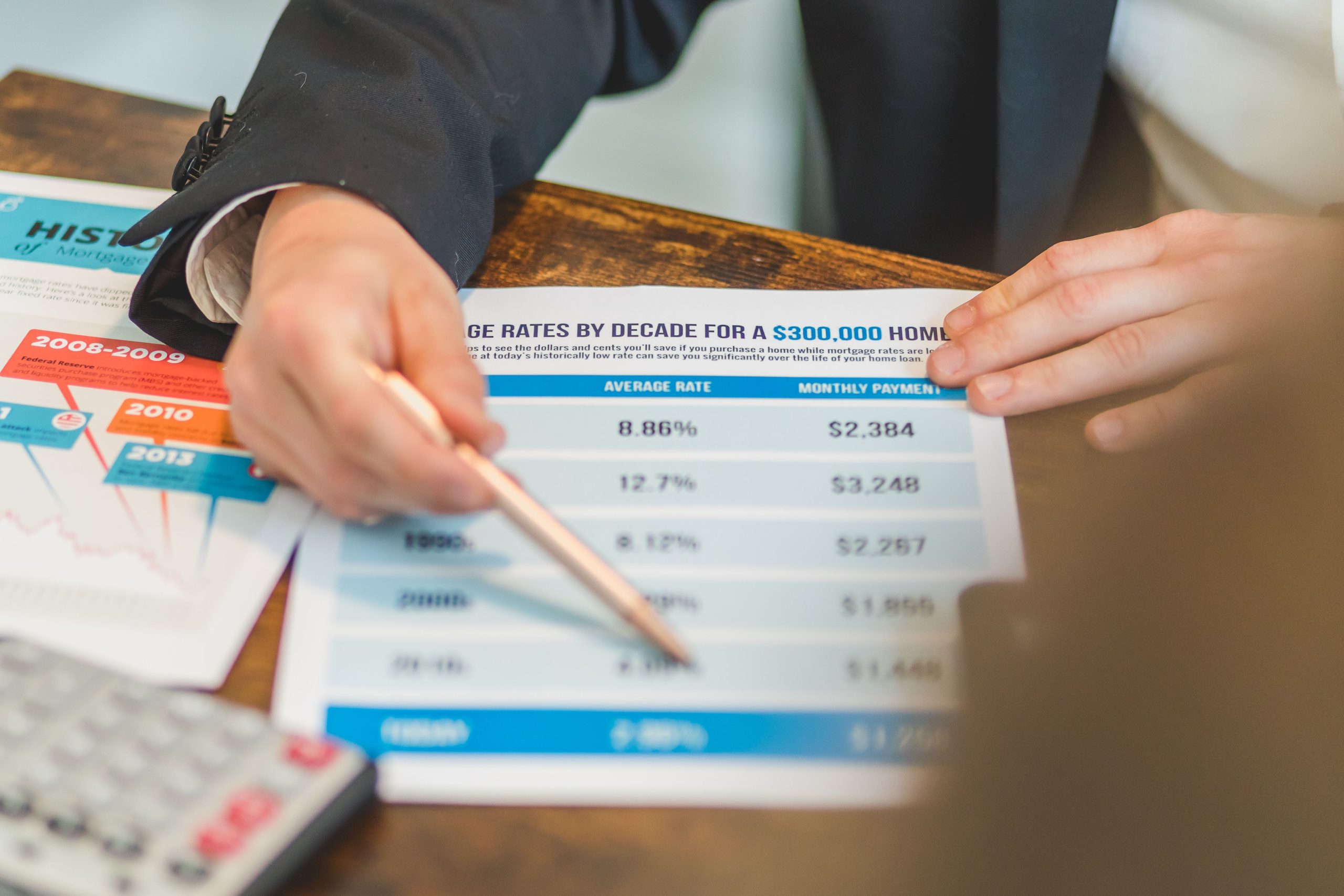 Analyse documents taux hypothécaires avec calculatrice